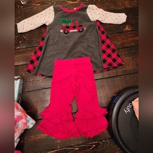 12m ricrac Christmas outfit
